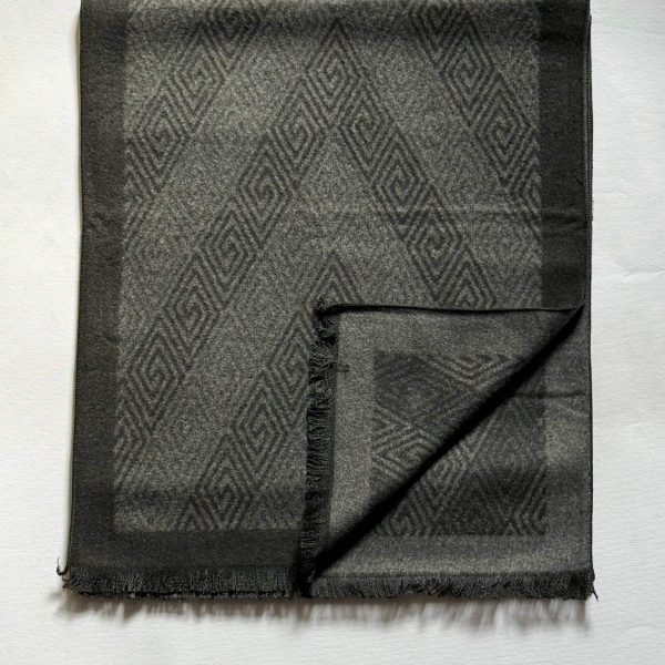 شال طرح دار -252153 خاکستری