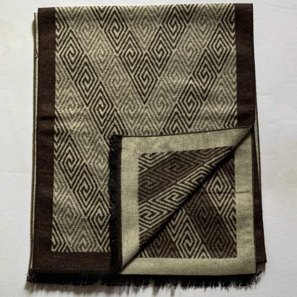 شال طرح دار -252155 دو رنگ