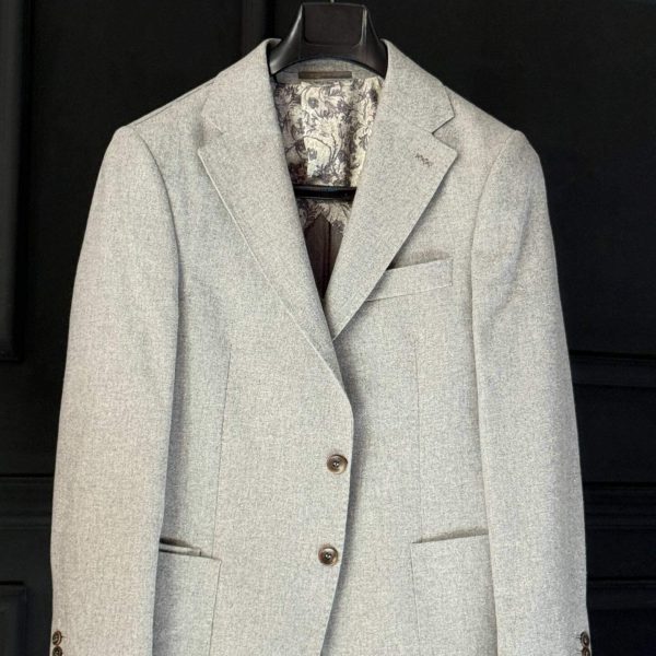 کت تک پشمی طوسی روشن