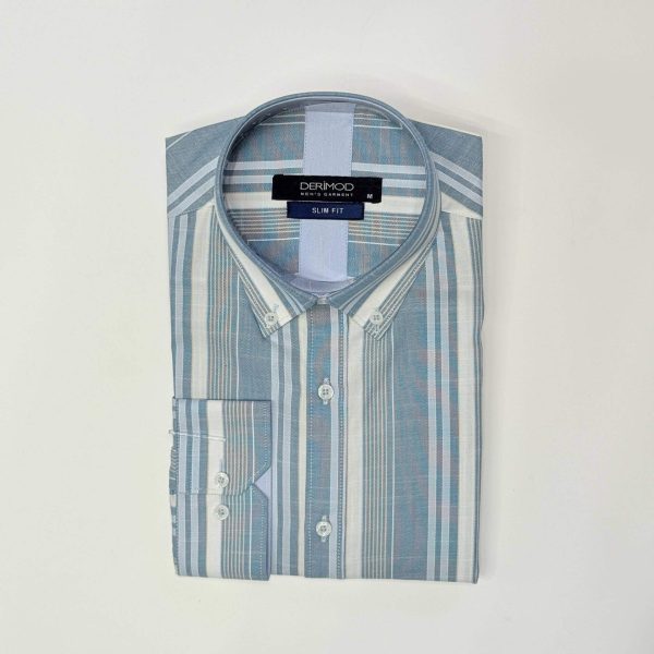 پیراهن طرح دار آبی